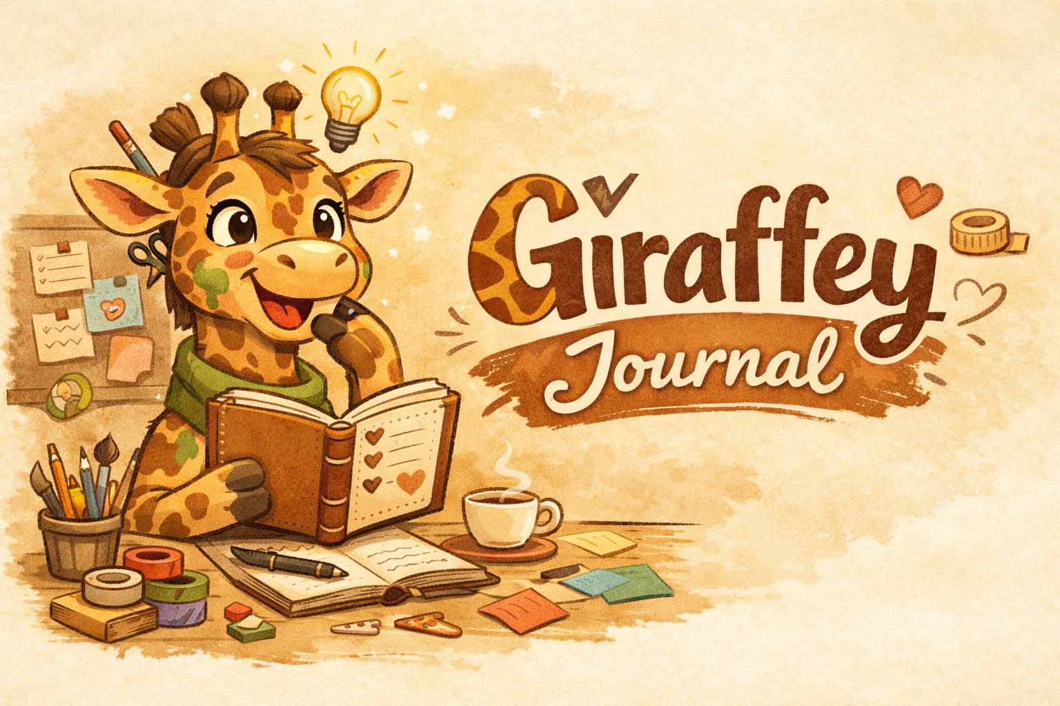 Cover art showing the Giraffey Journal concept